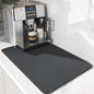 Coffee Bar Mat – Super Absorbent PU Leather Countertop Drying Mat for Kitchen