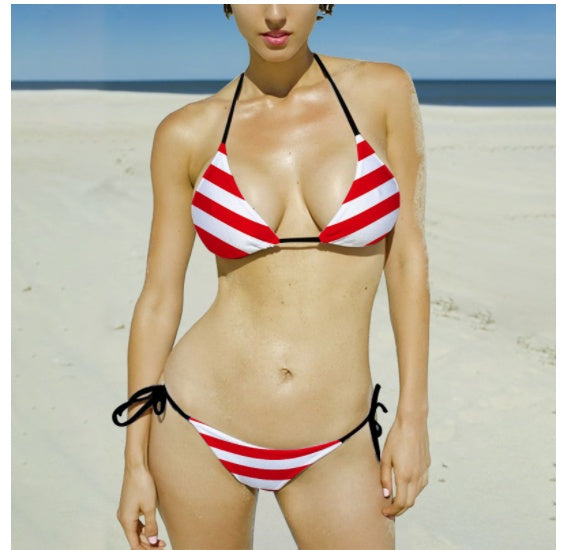 Women's Cartoon Print Bikini Set – Wireless, No Padding