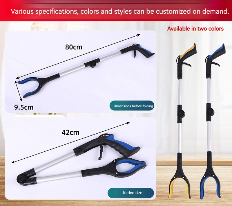 Foldable Grabber Reacher Tool with Magnetic Tip – Aluminum Alloy Pick-Up Claw for Trash, Litter & More