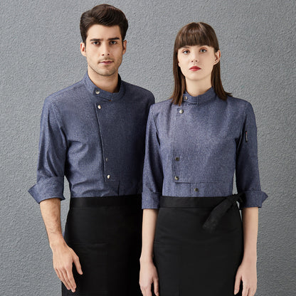 Three-Quarter Sleeve Chef Suit – Moisture-Wicking Unisex Kitchen Uniform