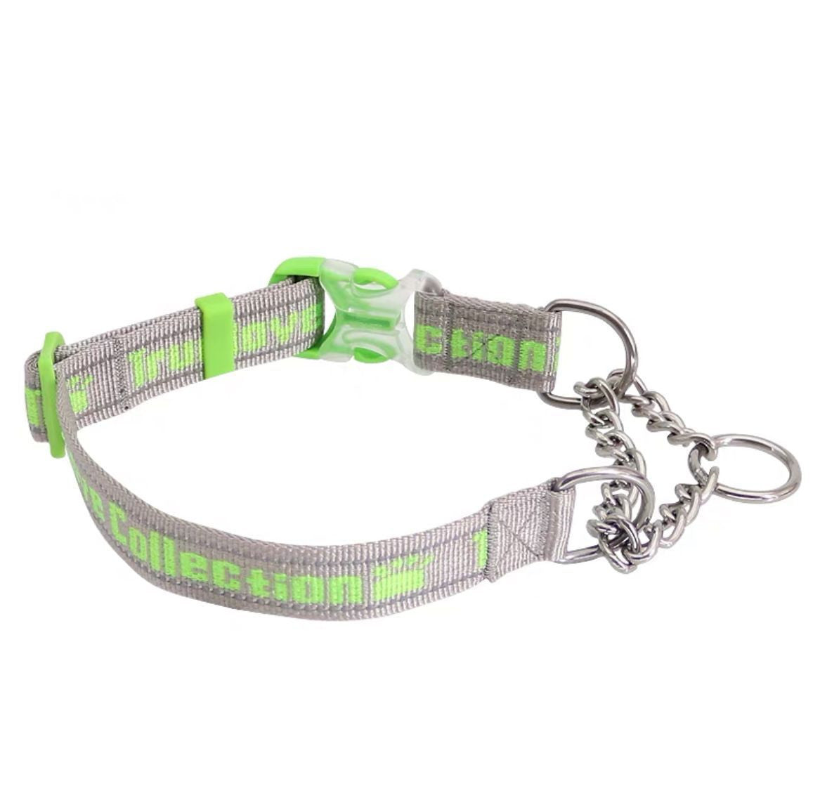 Stainless Steel Dog Collar — Reflective, 7 Colors, M & L