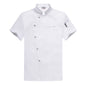 Short Sleeve Chef Shirt – Moisture-Wicking Cotton Kitchen Uniform | Black, White, Grey, Blue