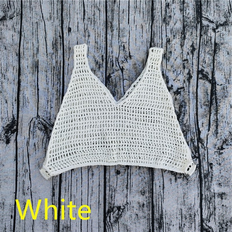 Crochet Bikini Cover-Up Set with Pants
