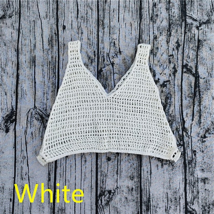 Crochet Bikini Cover-Up Set with Pants