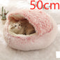 Round Plush Pet Bed — Warm Winter Bed for Cats & Dogs