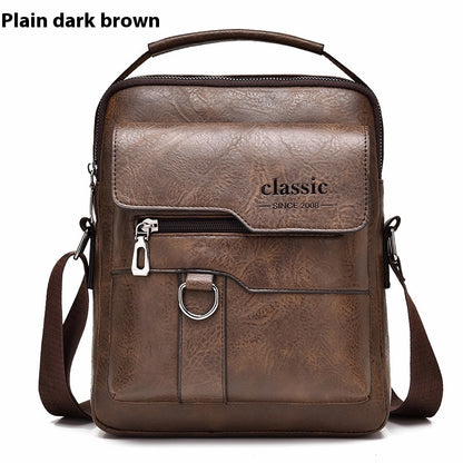 Men’s PU Leather Messenger Bag – Waterproof Shoulder Bag for Work, Travel & Daily Use