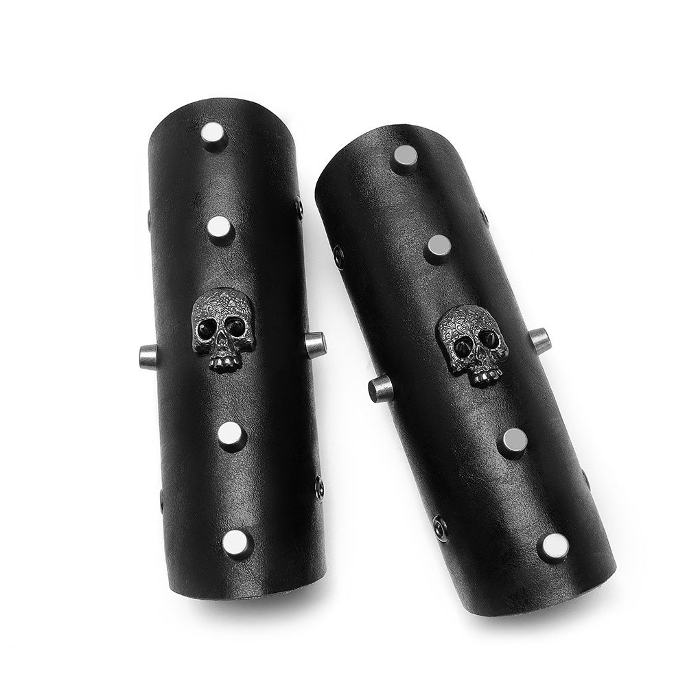 Punk PU Leather Wristband Arm Sleeve – Cosplay & Nightclub Bracelet Accessory