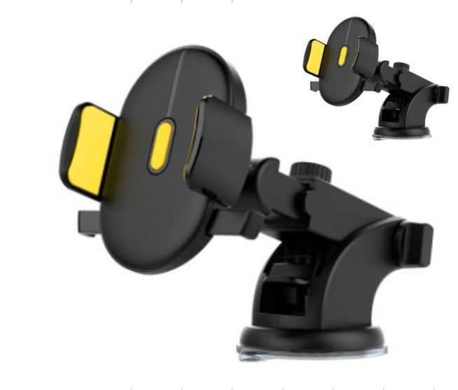 Telescopic Car Phone Mount – 360° Rotating Dashboard Suction Cup Holder for Phones Up to 7"