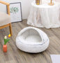 Round Plush Pet Bed — Warm Winter Bed for Cats & Dogs