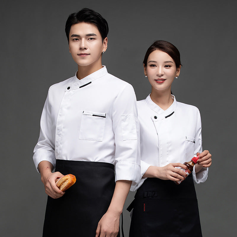 Long Sleeve Chef Jacket – Warm & Professional Kitchen Uniform for Men