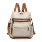 Women's PU Leather Backpack – Large Capacity Waterproof Bag