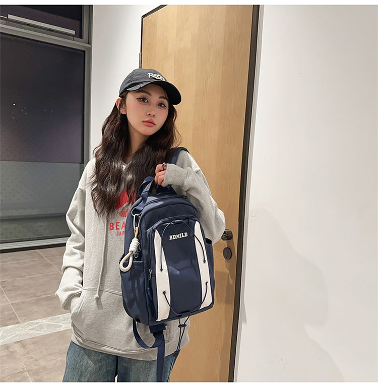 Minimalist Oxford Cloth Backpack – Unisex Campus & Travel Bag