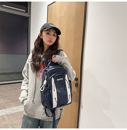 Minimalist Oxford Cloth Backpack – Unisex Campus & Travel Bag