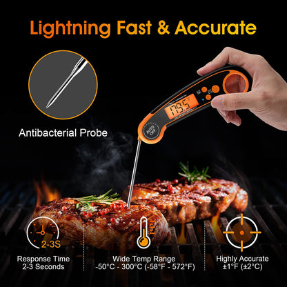 Instant-Read BBQ Thermometer Probe – Fast & Accurate Meat Thermometer