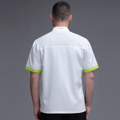 Short Sleeve Chef Top – Moisture-Wicking Unisex Kitchen & Bakery Jacket