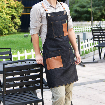 Men's Heavy-Duty Work Apron – Wear-Resistant Sleeveless Chef & Shop Apron