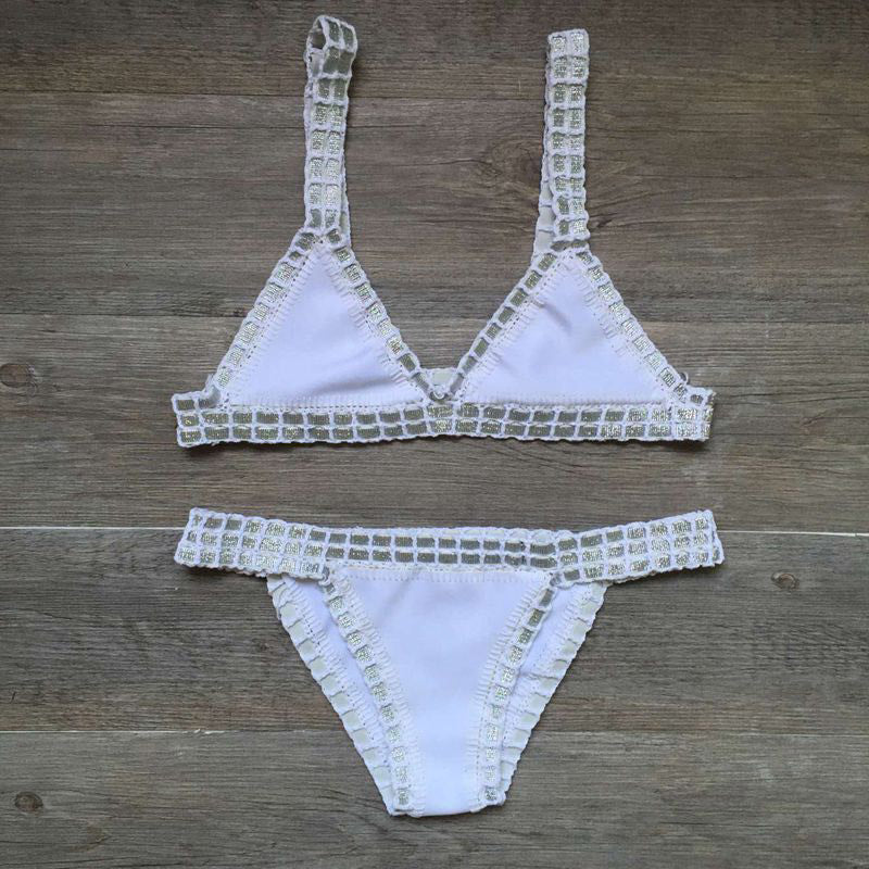 Women's Hand-Crochet Bikini Set | Knitted Two-Piece Swimwear