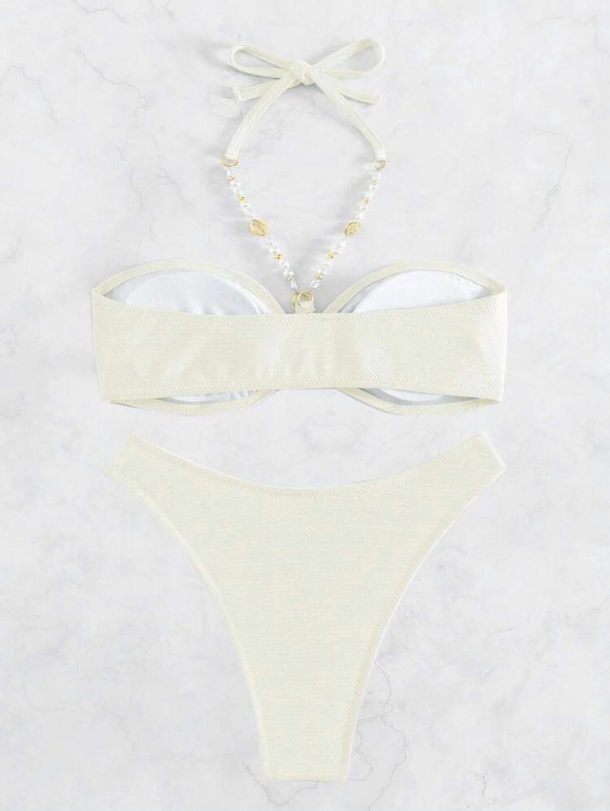 New Solid Color Halter Women's Beach Bikini