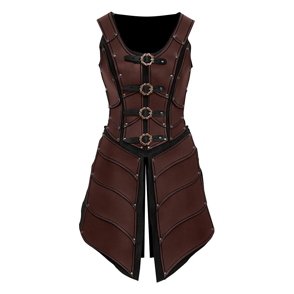 Medieval Leather Armor Elf Warrior Costume – Renaissance Cosplay Outfit for Adults