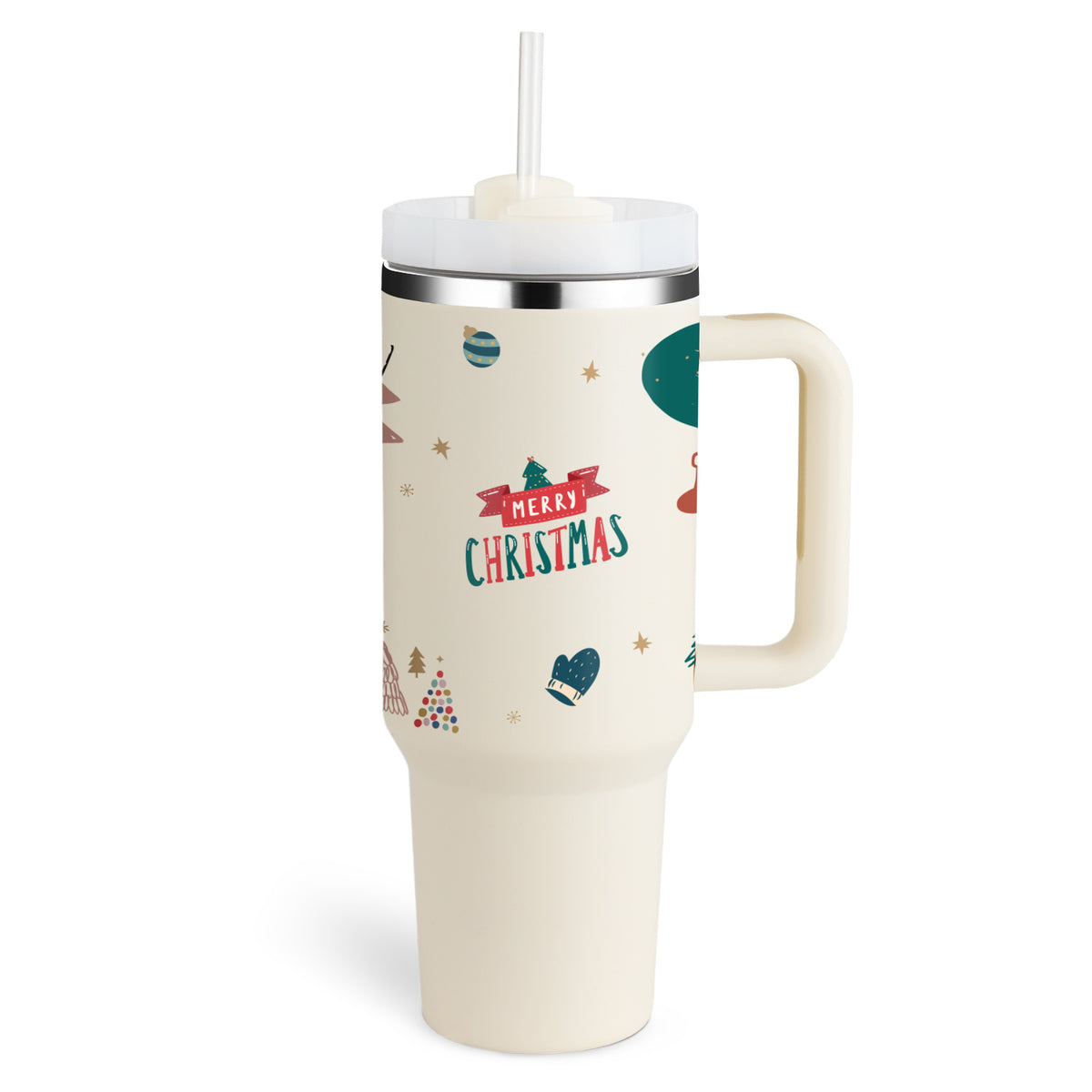 40 Oz Tumbler With Handle Straw Insulated, Stainless Steel Spill Proof Vacuum Coffee Cup Tumbler With Lid Tapered Mug Gifts Suitable For Car Gym Office Travel