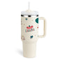 40 Oz Tumbler With Handle Straw Insulated, Stainless Steel Spill Proof Vacuum Coffee Cup Tumbler With Lid Tapered Mug Gifts Suitable For Car Gym Office Travel