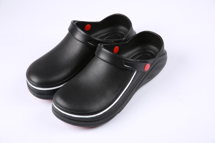 Non-Slip Chef Kitchen Shoes – Oil & Waterproof Work Clogs | Black & White