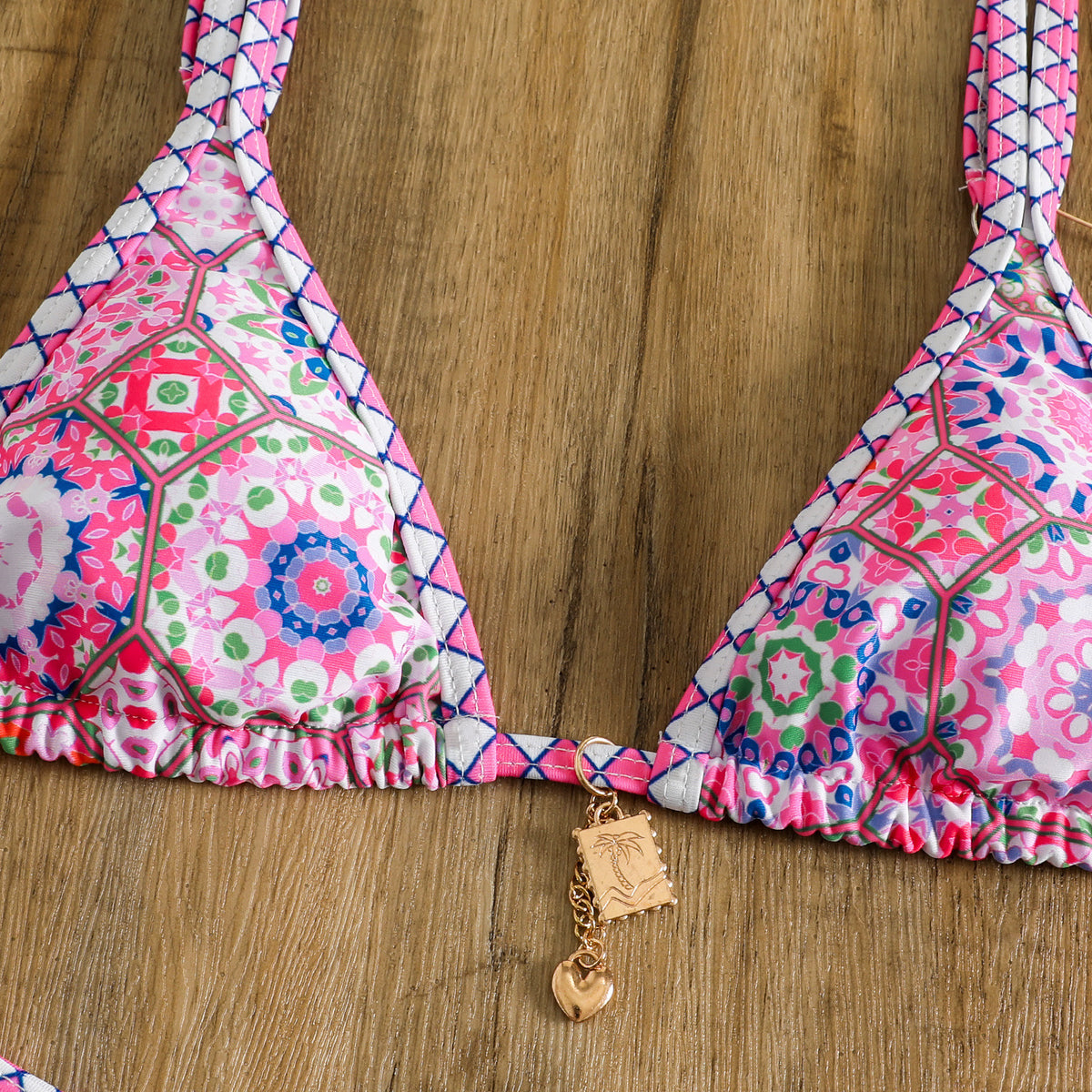 Women's Retro Print Bikini | European-Style Two-Piece Swimsuit