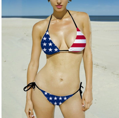 Women's Cartoon Print Bikini Set – Wireless, No Padding