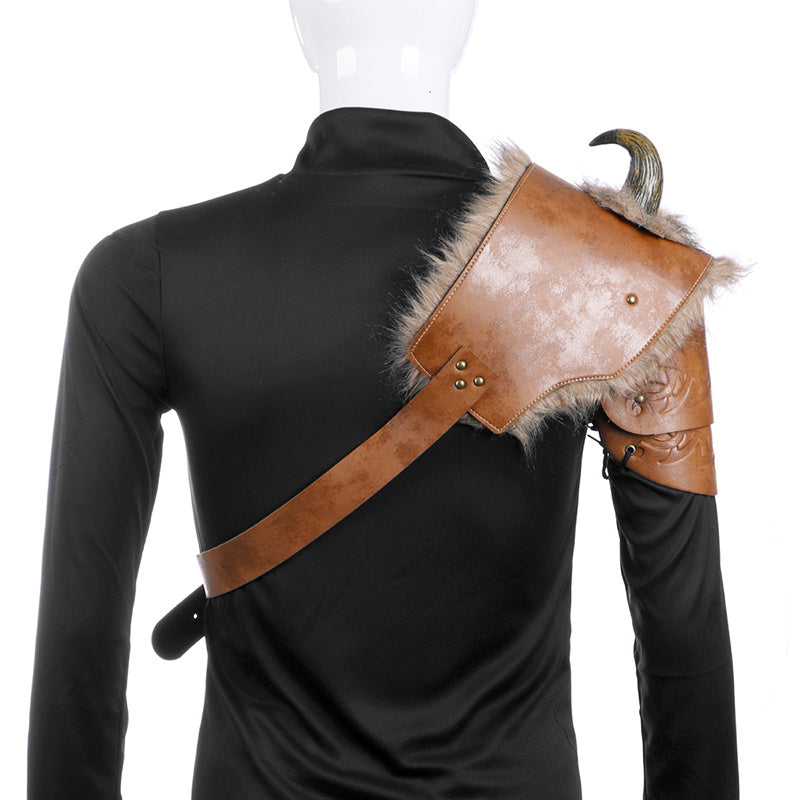 Men's Medieval Viking Armor Shoulder Pauldron – Halloween Cosplay Costume Accessory