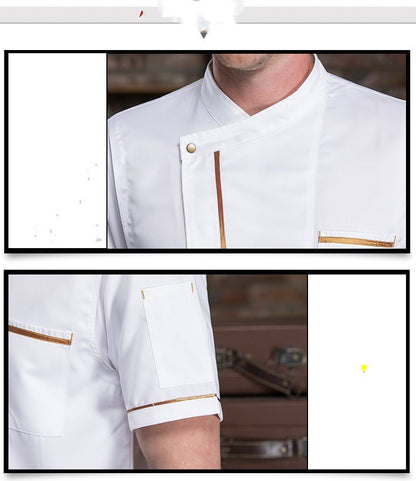 Ice Silk Chef Coat — Lightweight & Breathable, 4 Colors, M–3XL