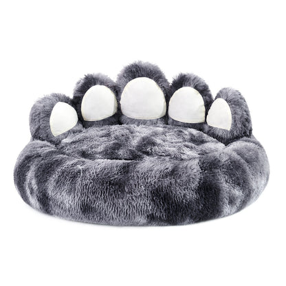 Bear Paw Shape Dog Bed – Cozy Plush Pet Bed for Small & Medium Dogs and Cats