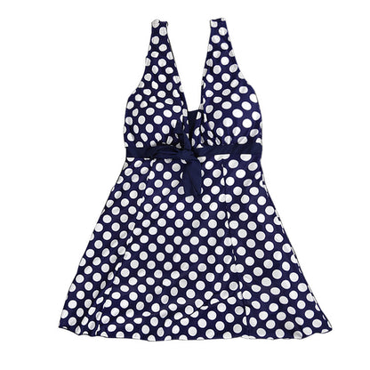 Women's Plus Size Print Skirt Split Swimsuit | Two-Piece Bikini