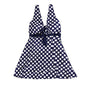 Women's Plus Size Print Skirt Split Swimsuit | Two-Piece Bikini