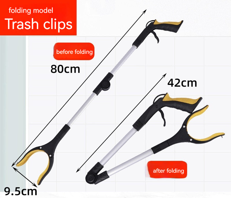 Foldable Grabber Reacher Tool with Magnetic Tip – Aluminum Alloy Pick-Up Claw for Trash, Litter & More