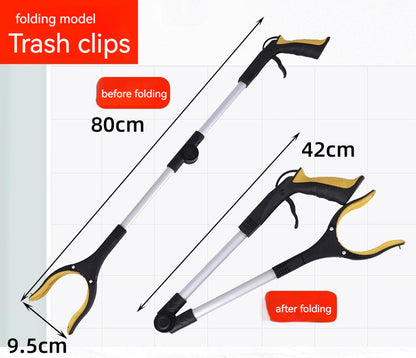 Foldable Grabber Reacher Tool with Magnetic Tip – Aluminum Alloy Pick-Up Claw for Trash, Litter & More