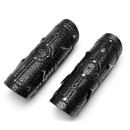 Punk PU Leather Wristband Arm Sleeve – Cosplay & Nightclub Bracelet Accessory