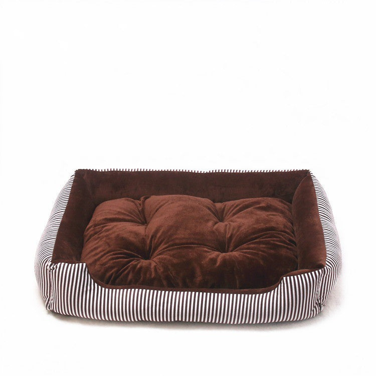 Cozy Pet Bed – Soft Dog & Cat Mattress with Patterned Cover, 6 Sizes