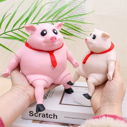 Cute Pig Squeeze Stress Toy – Squishy Piggy Sensory Relief Gift for Kids & Adults