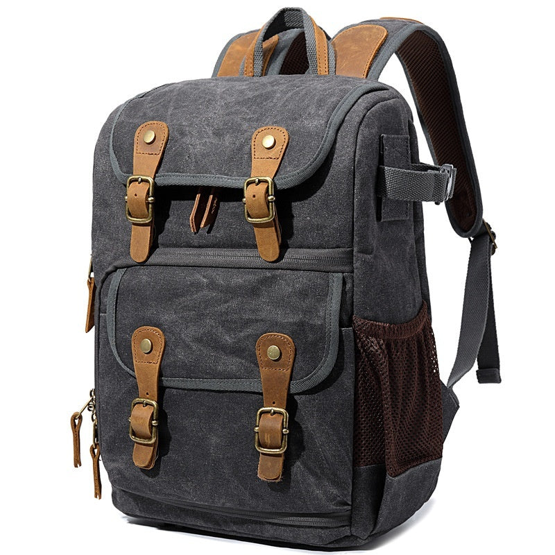 Waterproof Canvas Camera Backpack – DSLR/SLR Bag for Men & Women