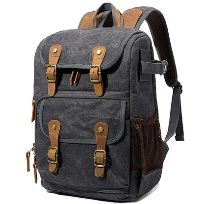 Waterproof Canvas Camera Backpack – DSLR/SLR Bag for Men & Women