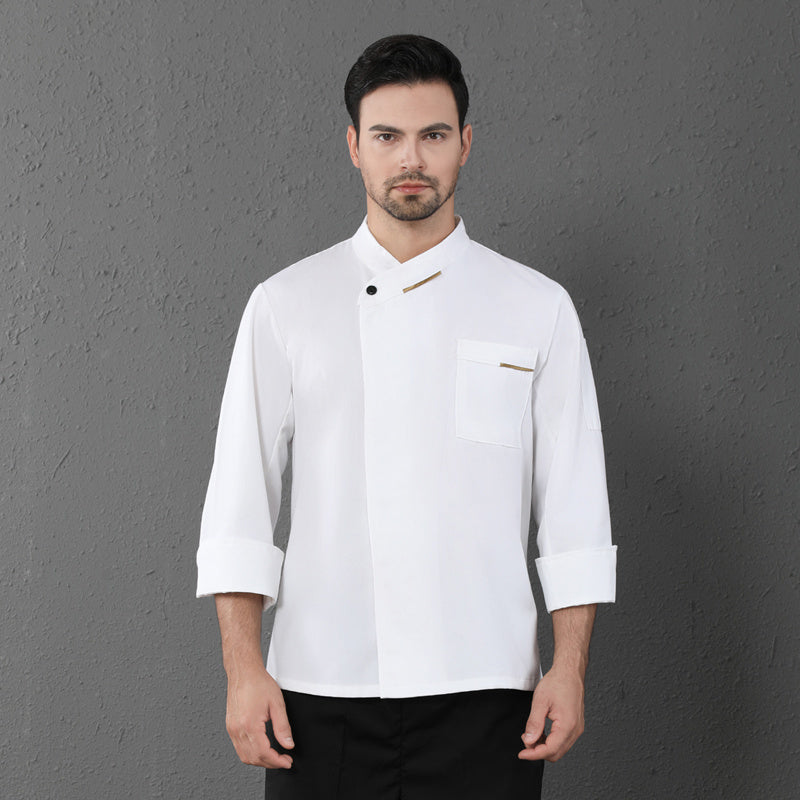 Men's & Women's Long-Sleeve Chef Coat – Restaurant & Catering Kitchen Uniform