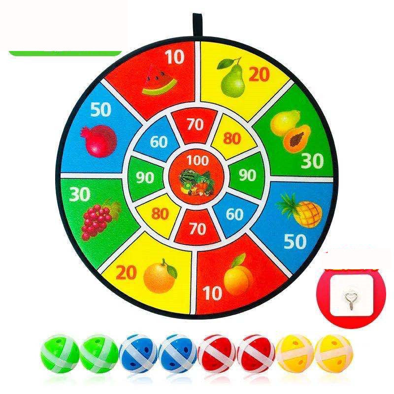 Kids' Safety Dart Board – Cartoon Animal, Fruit & Number Styles | Safe Foam Darts