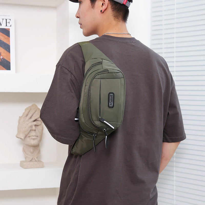 Men's Waterproof Nylon Waist Bag – Crossbody Fanny Pack, 4 Colors