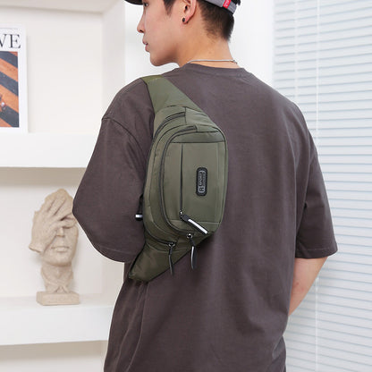Men's Waterproof Nylon Waist Bag – Crossbody Fanny Pack, 4 Colors