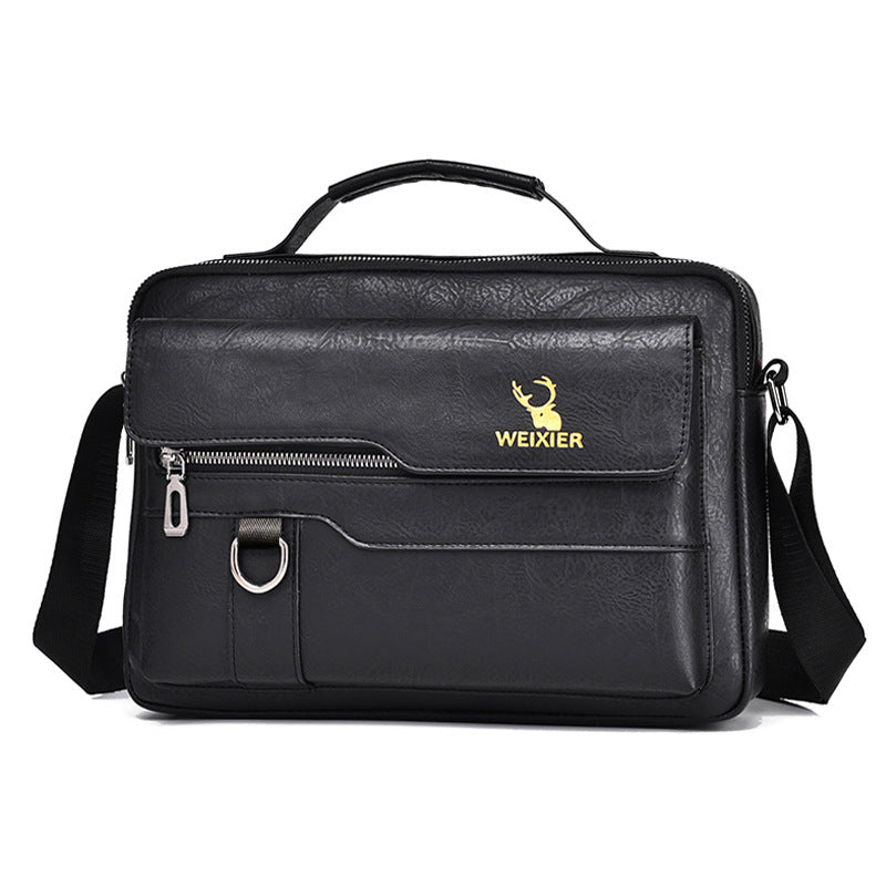 Men’s PU Leather Messenger Bag – Waterproof Shoulder Bag for Work, Travel & Daily Use
