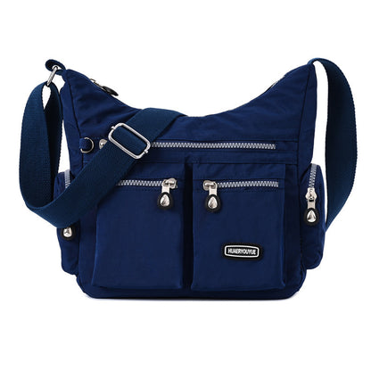 Women's Waterproof Nylon Crossbody Bag – Multi-Pocket Shoulder Bag with Retro Style