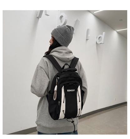 Minimalist Oxford Cloth Backpack – Unisex Campus & Travel Bag