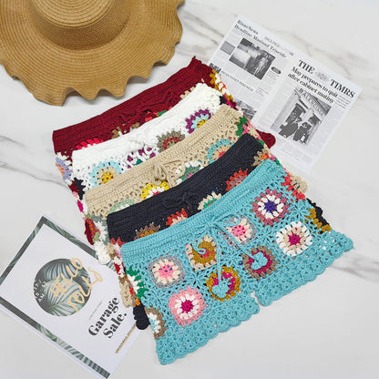 Super Cute Women's Crocheted Stitching Beach Shorts Bikini Cover-Up