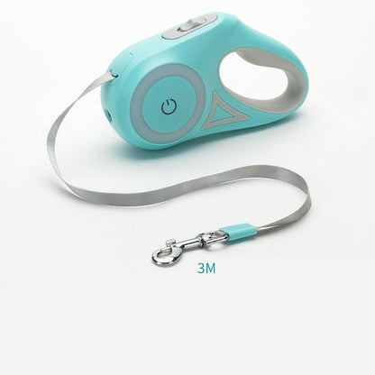 Retractable Dog Leash with Light — 10 ft & 16 ft, 3 Colors