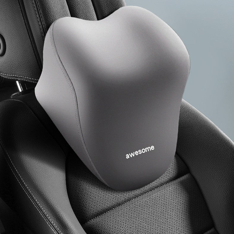 Memory Foam Car Headrest & Lumbar Support Pillow Set – Universal Fit for Auto Seats